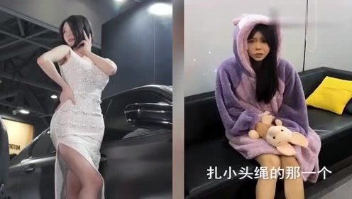 极品可爱丰满美女车模，一袭白色蕾丝裙魅力无