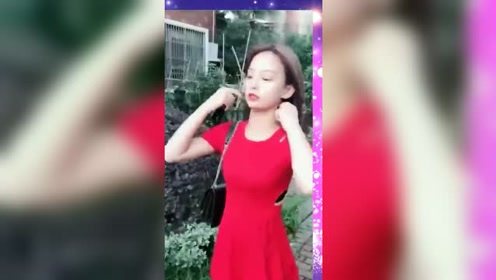 街拍：半路偶遇美女，一件红裙子，让我喜欢上